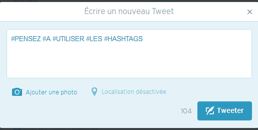 #Utilisez les hashtags