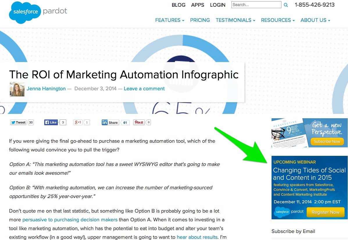 Utilisez votre blog pour promouvoir votre webinaire